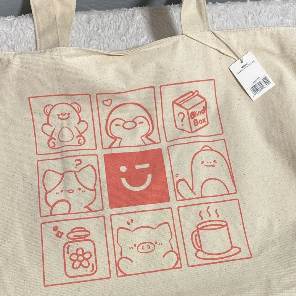 Miniso Canvas Tote Bag NWT - Picture 3 of 4